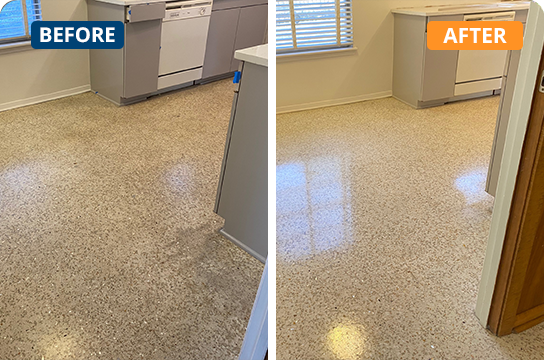Terrazzo Cleaning Before And After